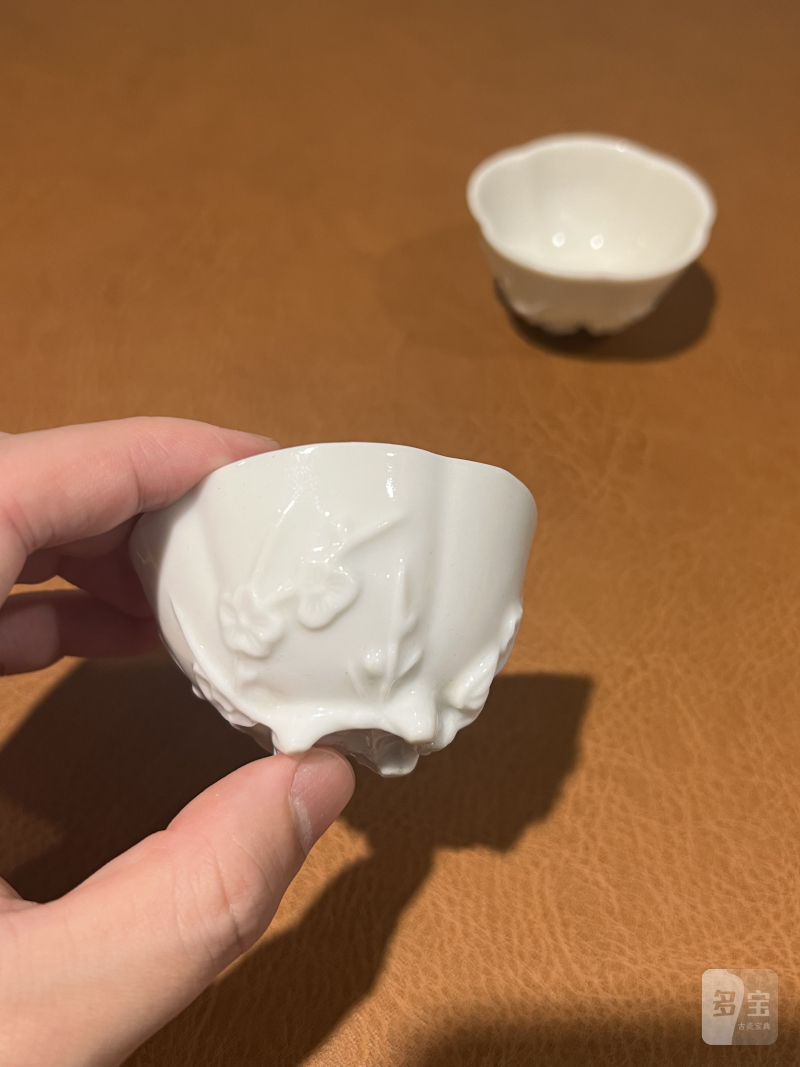 十七世纪 德化梅花杯一对 - 图9
